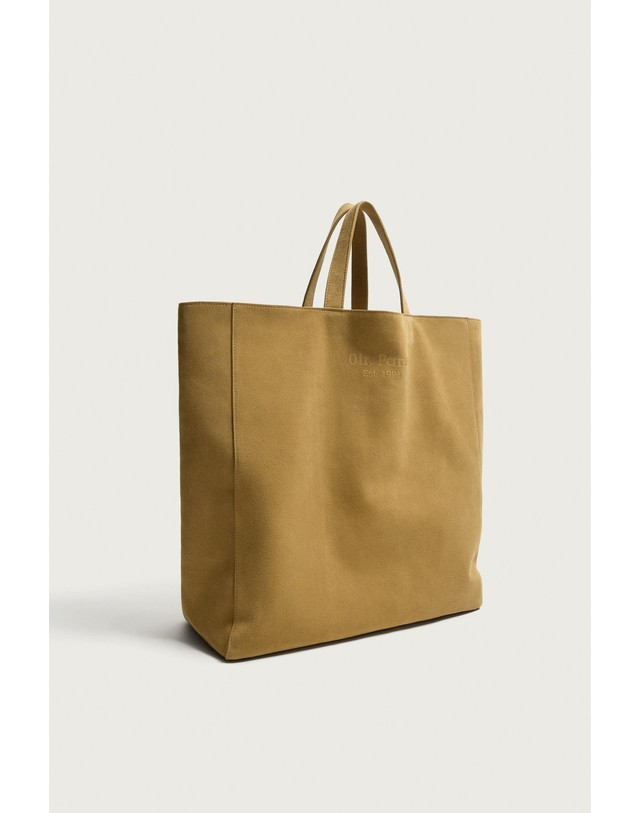 자라 자라 0FR. PARIS X ZARA 스플릿 스웨이드 레더 토트백 3319/820/107 SAND BROWN 베이지 착용컷