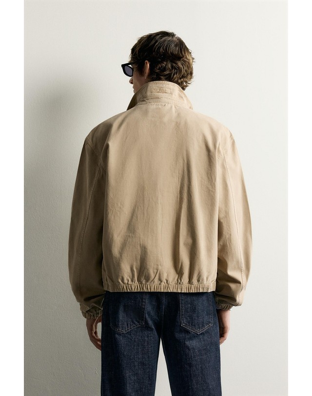 자라 자라 0FR. PARIS X ZARA 워시드 코튼 트윌 집업 블루종 자켓 1063/100/707 CAMEL 카멜 착용컷