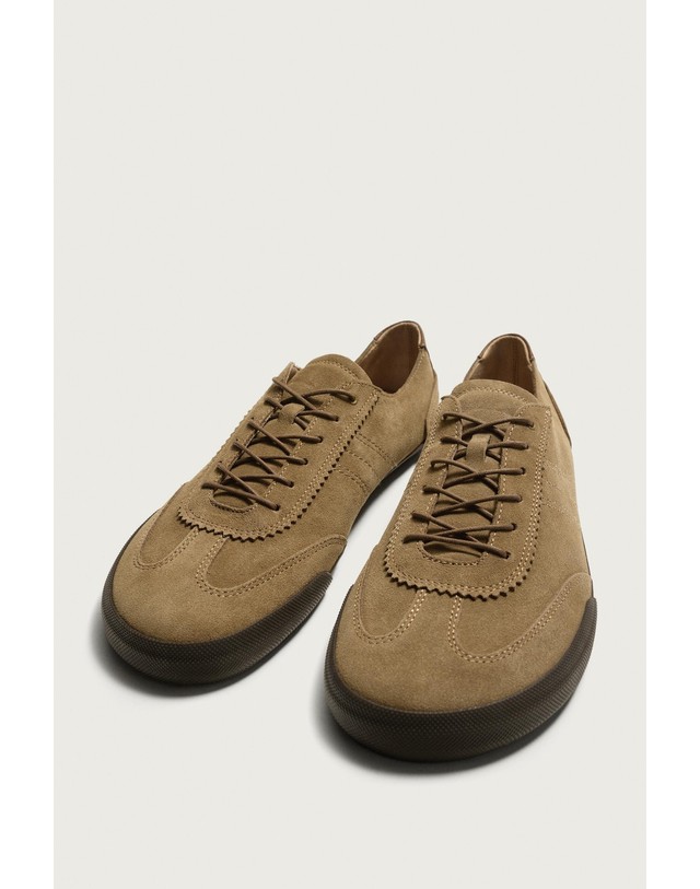 자라 자라 베어풋 스웨이드 스니커즈 2251/820/700 BROWN 브라운 착용컷