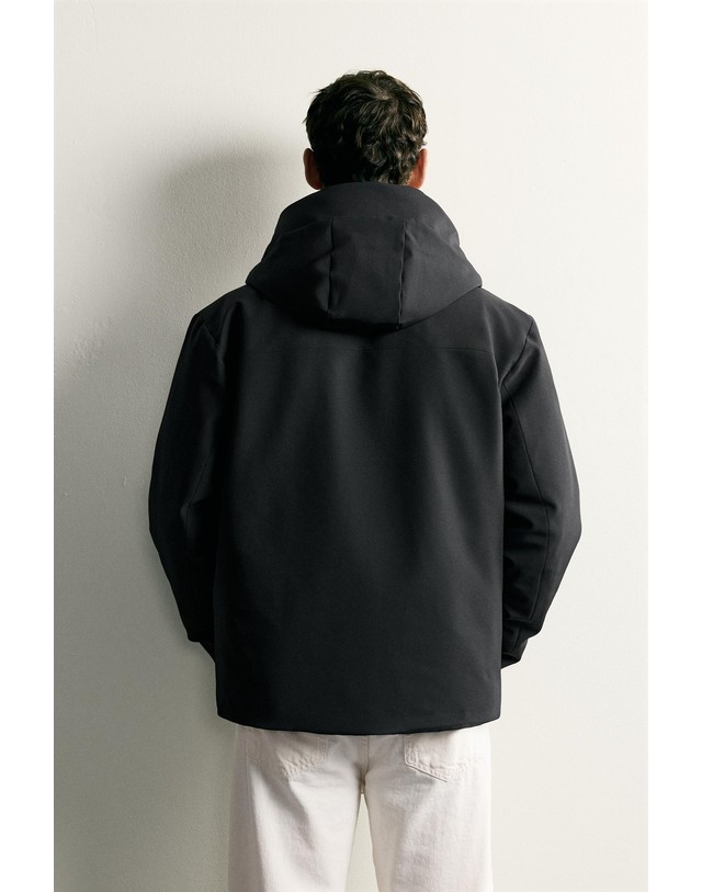 자라 자라 테크니컬 발수 후드 자켓 4695/502/800 BLACK 블랙 착용컷