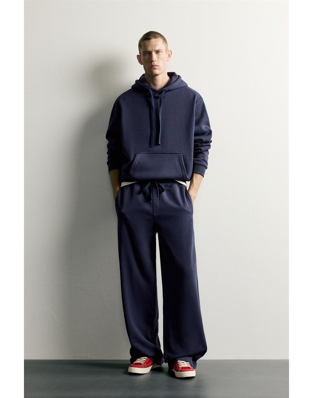 자라 자라 베이직 배기핏 트레이닝 팬츠 4532/311/401 NAVY BLUE 네이비 착용컷