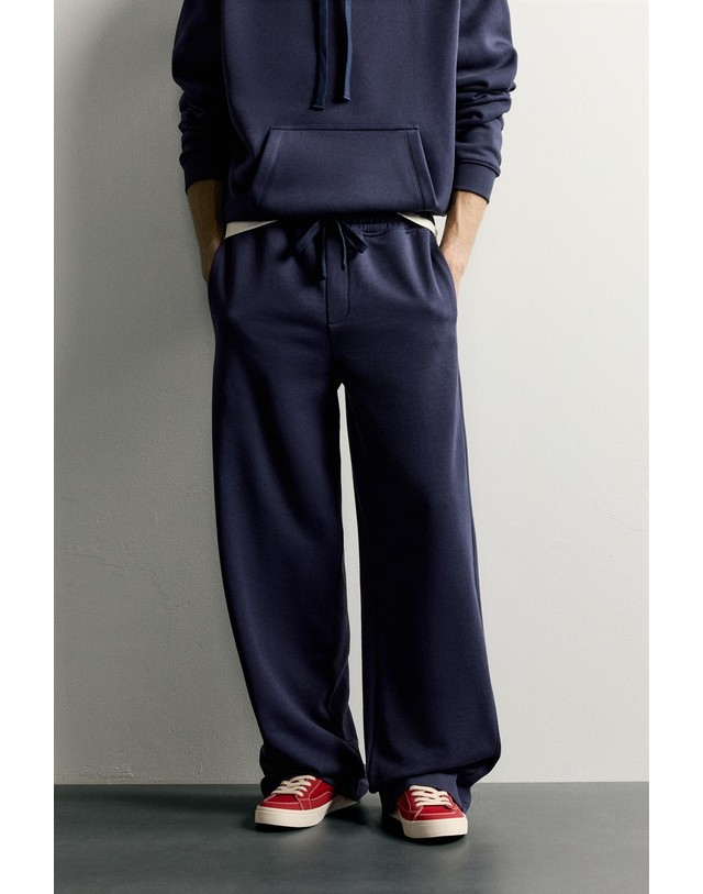 자라 자라 베이직 배기핏 트레이닝 팬츠 4532/311/401 NAVY BLUE 네이비 착용컷