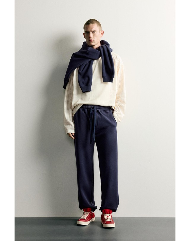 자라 자라 플리스 안감 조거 팬츠 0761/352/401 NAVY BLUE 네이비 착용컷