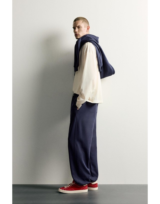 자라 자라 플리스 안감 조거 팬츠 0761/352/401 NAVY BLUE 네이비 착용컷