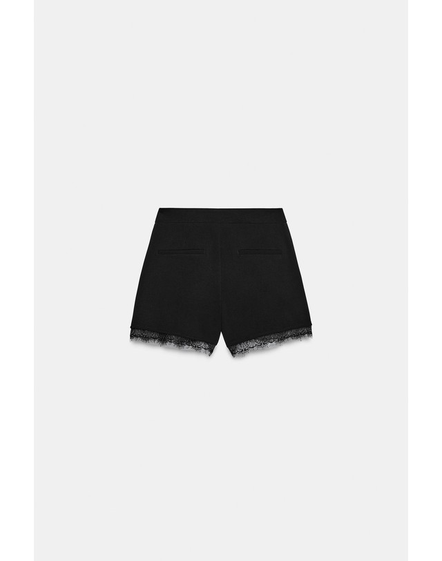 자라 자라 레이스 트리밍 버뮤다 반바지 7811/827/800 BLACK 블랙 착용컷
