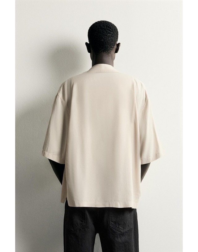 자라 자라 릴렉스핏 캠프 칼라 반팔 셔츠 4795/210/710 BEIGE 베이지 착용컷