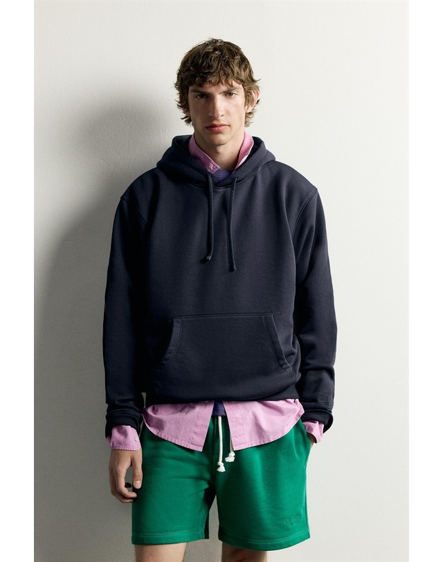 자라 자라 0FR. 파리 X 후드 스웨트셔츠 4087/370/401 NAVY BLUE 네이비 착용컷
