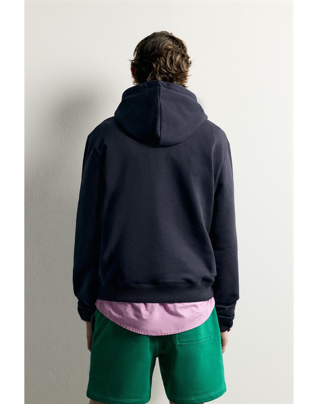 자라 자라 0FR. 파리 X 후드 스웨트셔츠 4087/370/401 NAVY BLUE 네이비 착용컷
