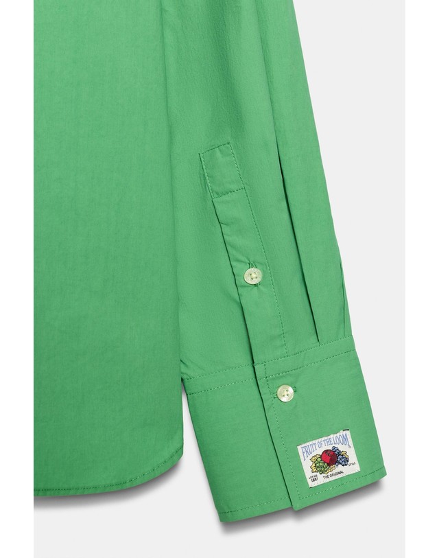 자라 자라 레귤러핏 포플린 포켓 긴팔 셔츠 4764/101/513 APPLE GREEN 그린 착용컷