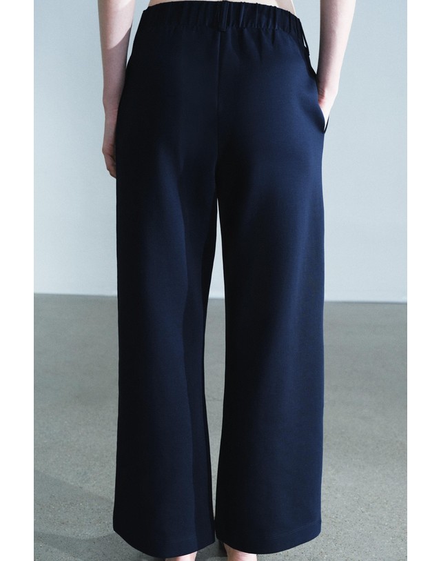 자라 자라 플리츠 와이드 니트 팬츠 2335/657/422 DARK NAVY 네이비 착용컷