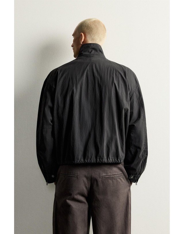 자라 자라 크롭 하이넥 드로스트링 집업 자켓 8491/803/800 BLACK 블랙 착용컷