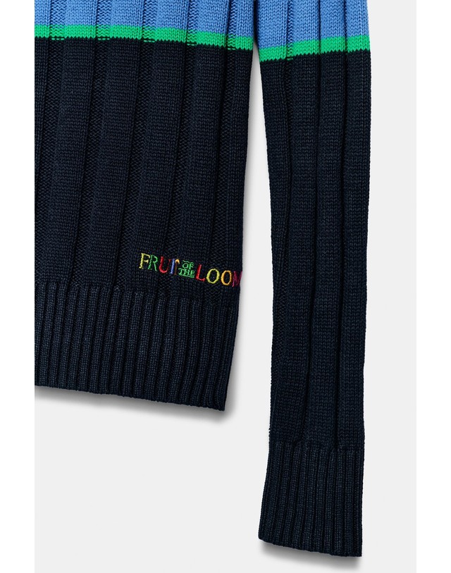 자라 자라 스트라이프 골지 니트 스웨터 0021/107/330 MULTICOLOURED 멀티컬러 착용컷