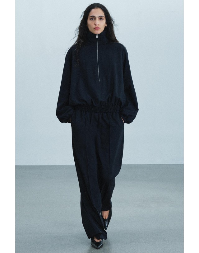 자라 자라 하이넥 집업 봄버 자켓 5247/244/401 NAVY BLUE 네이비 착용컷