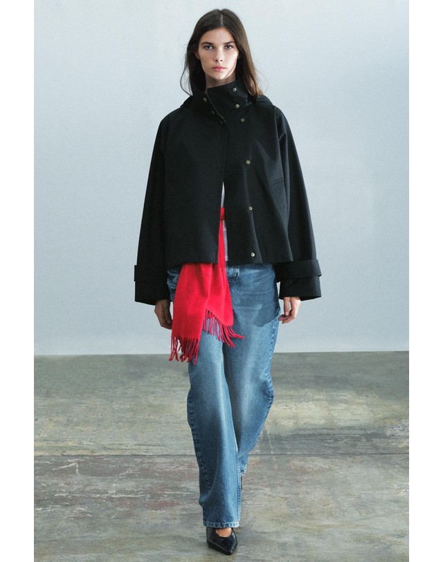자라 자라 크로스오버 후드 숏 재킷 0155/245/422 DARK NAVY 네이비 착용컷