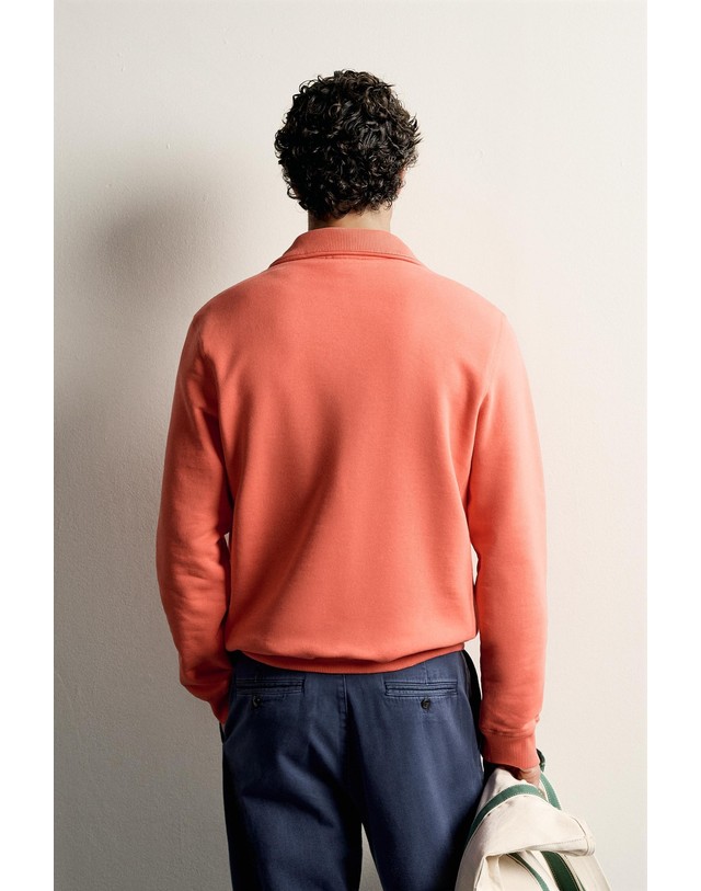 자라 자라 릴렉스핏 베이직 하프집업 맨투맨 4092/360/615 ORANGE 오렌지 착용컷