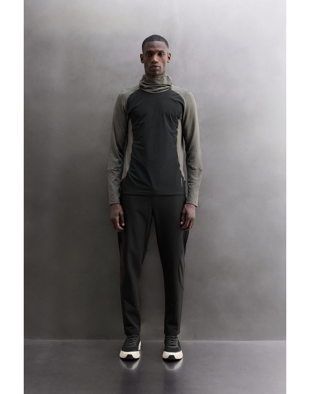 자라 자라 슬림핏 테크니컬 후드 맨투맨 4387/370/916 GREY GREEN 멀티컬러 착용컷