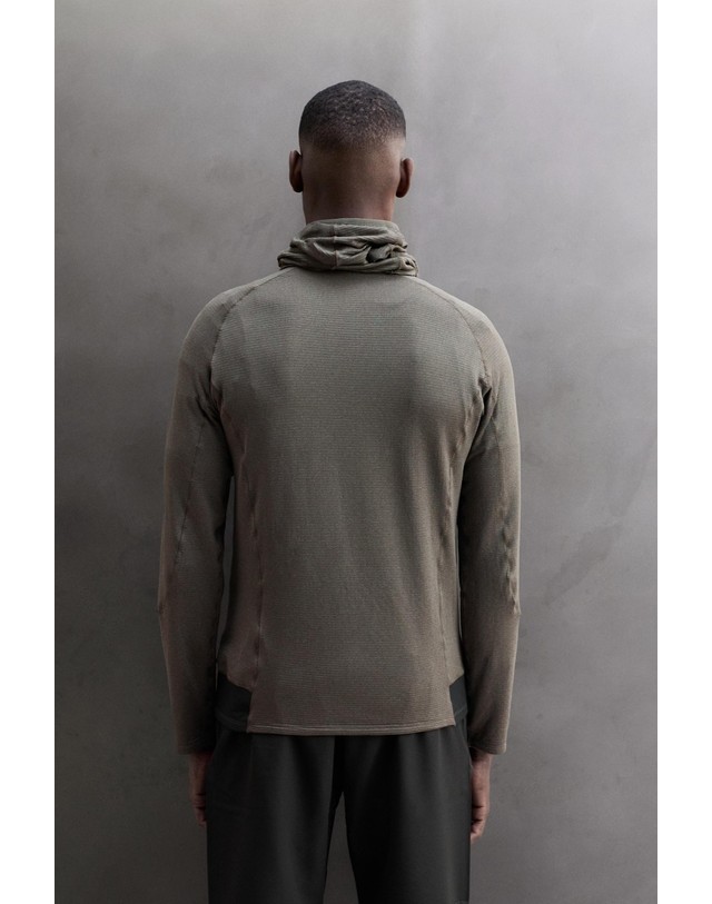 자라 자라 슬림핏 테크니컬 후드 맨투맨 4387/370/916 GREY GREEN 멀티컬러 착용컷