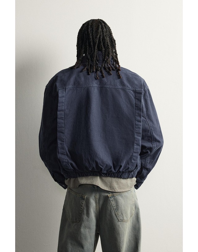 자라 자라 릴렉스핏 메탈 클래스프 면 자켓 4302/370/401 NAVY BLUE 네이비 착용컷