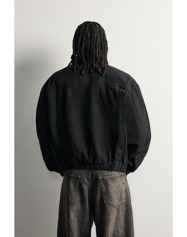 자라 자라 릴렉스핏 메탈 클래스프 면 자켓 4302/370/800 BLACK 블랙 착용컷