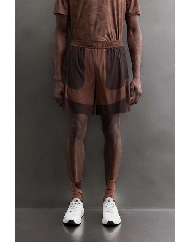 자라 자라 컬러블록 테크니컬 반바지 4387/378/700 BROWN 브라운 착용컷
