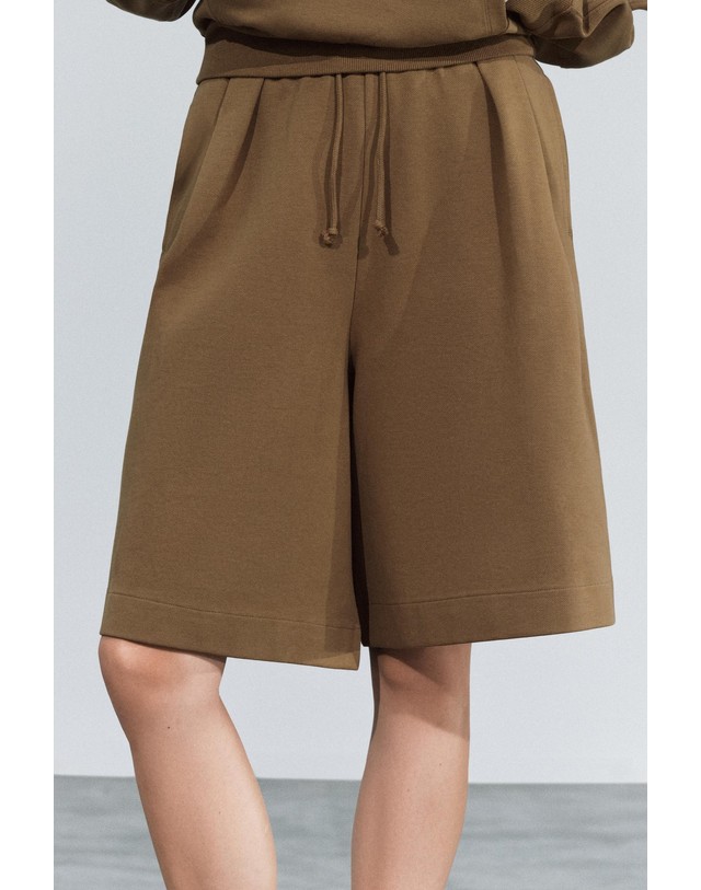 자라 자라 볼륨 하프집업 후드 스웨트셔츠 3253/700/709 DARK TAN 초콜릿 착용컷