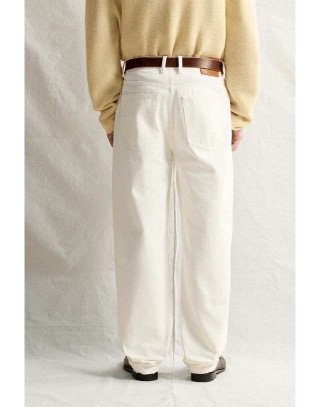 자라 자라 배기핏 와이드 데님 청바지 5762/350/250 WHITE 아이보리 착용컷