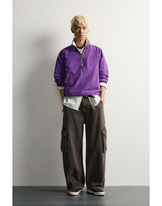 자라 자라 릴렉스핏 와이드 카고 팬츠 8727/300/700 BROWN 초콜릿 착용컷
