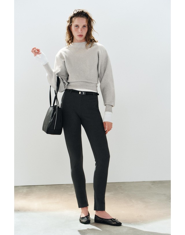 자라 자라 하이웨이스트 벨트 레깅스 팬츠 4391/540/801 ANTHRACITE GREY 그레이 착용컷