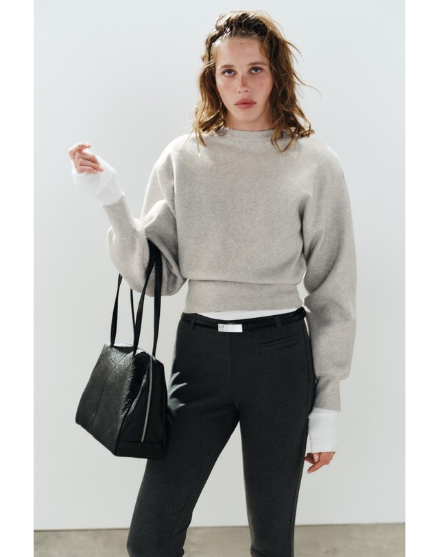 자라 자라 하이웨이스트 벨트 레깅스 팬츠 4391/540/801 ANTHRACITE GREY 그레이 착용컷