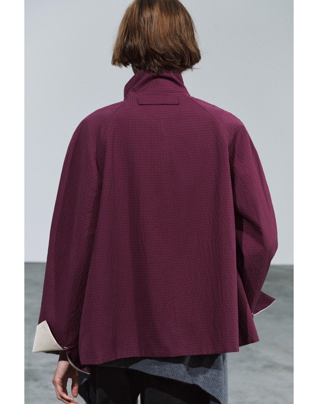 자라 자라 리버서블 숏 트렌치 코트 7522/264/660 WINE 아이보리 착용컷