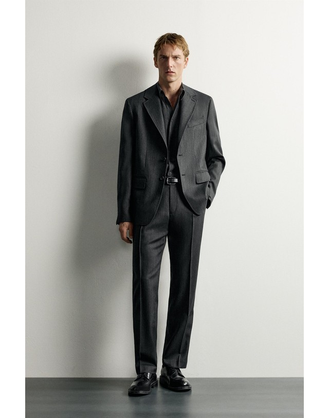 자라 자라 울 100% 레귤러핏 수트 블레이저 4070/639/801 ANTHRACITE GREY 그레이 착용컷