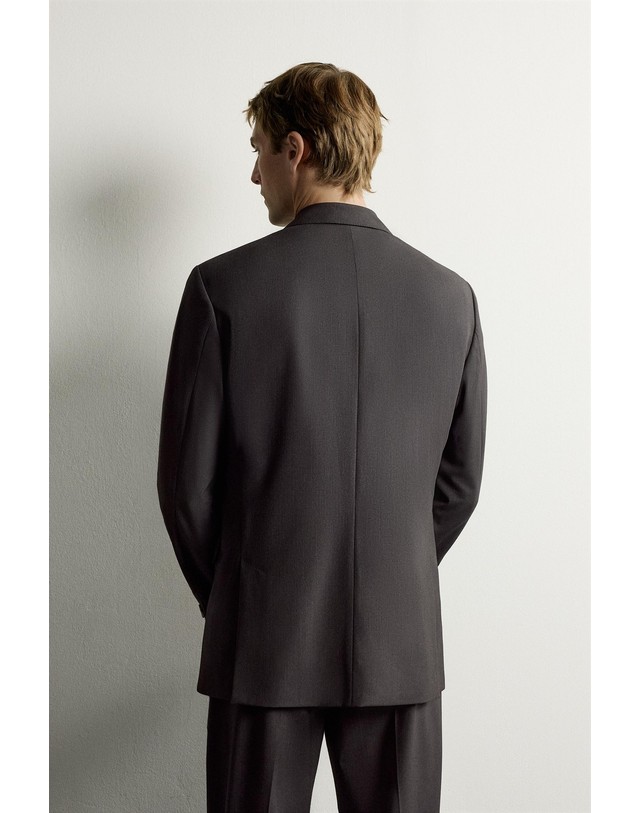 자라 자라 스트라이프 더블브레스트 블레이저 1040/749/716 DARK BROWN 초콜릿 착용컷