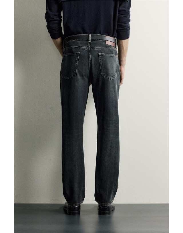 자라 자라 스트레이트핏 워시드 데님 청바지 0774/360/401 NAVY BLUE 네이비 착용컷
