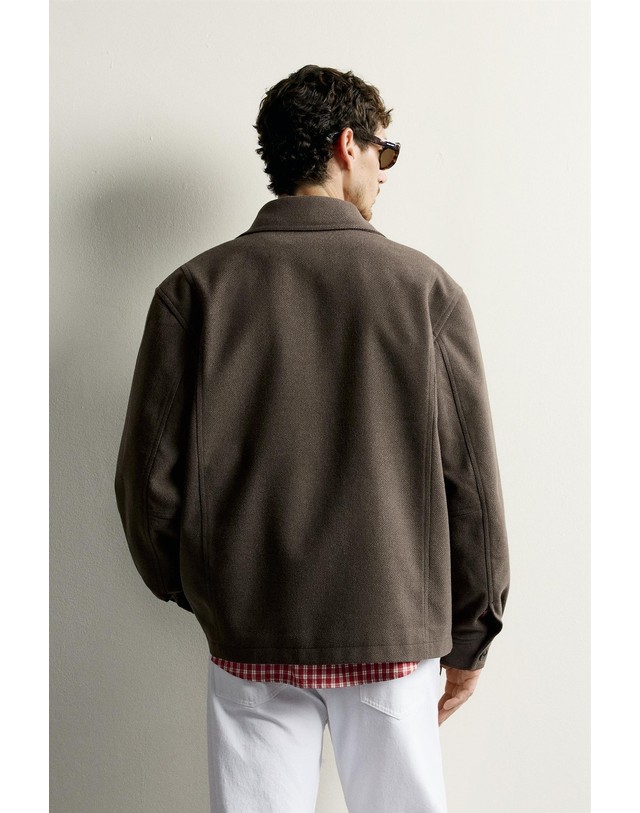 자라 자라 레귤러핏 울 이펙트 7부 코트 3286/501/700 BROWN 브라운 착용컷