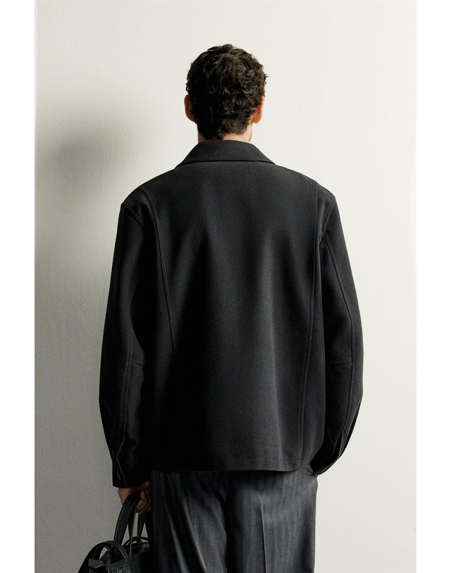자라 자라 레귤러핏 울 이펙트 7부 코트 3286/501/800 BLACK 블랙 착용컷