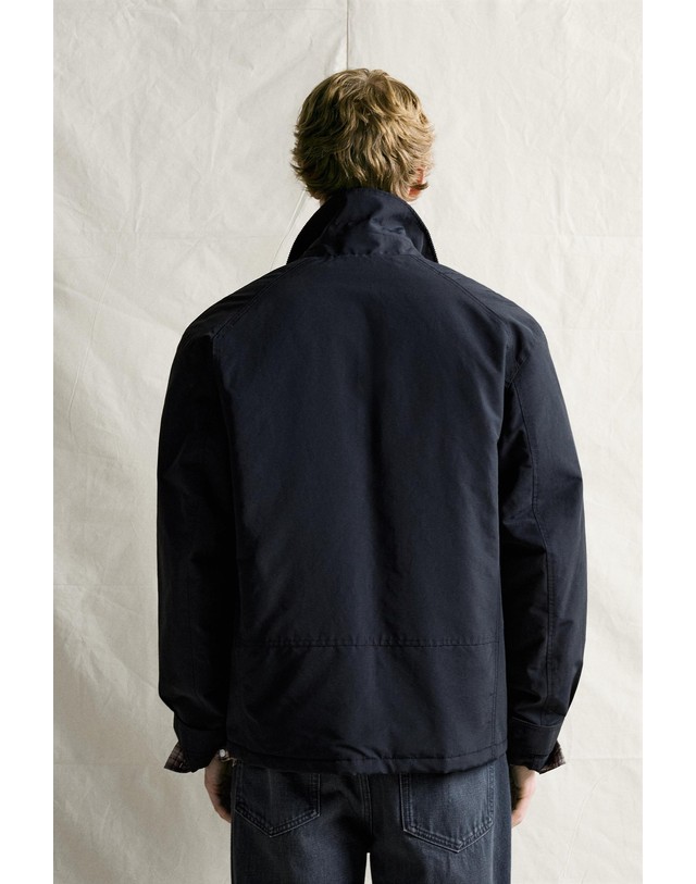 자라 자라 레귤러핏 코듀로이 칼라 자켓 2753/253/422 DARK NAVY 네이비 착용컷