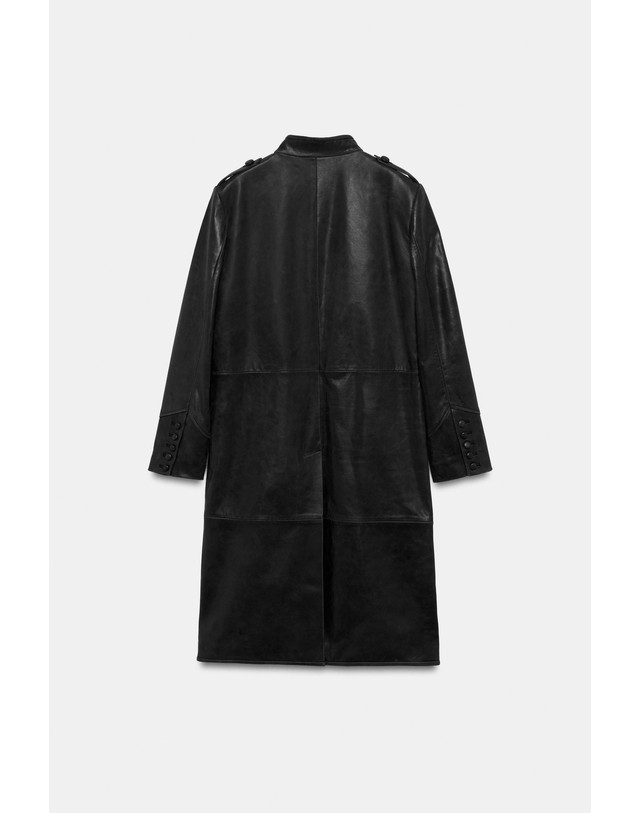 자라 자라 100% 가죽 롱 자켓 5479/246/800 BLACK 블랙 착용컷
