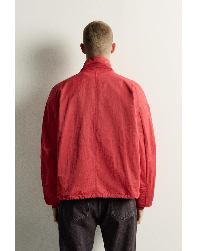 자라 자라 테크니컬 박시핏 집업 자켓 8281/255/600 RED 레드 착용컷