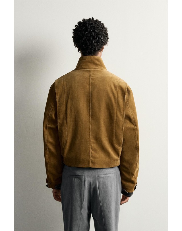 자라 자라 크롭 코듀로이 밴드칼라 자켓 5320/807/950 MUSTARD 머스타드 착용컷
