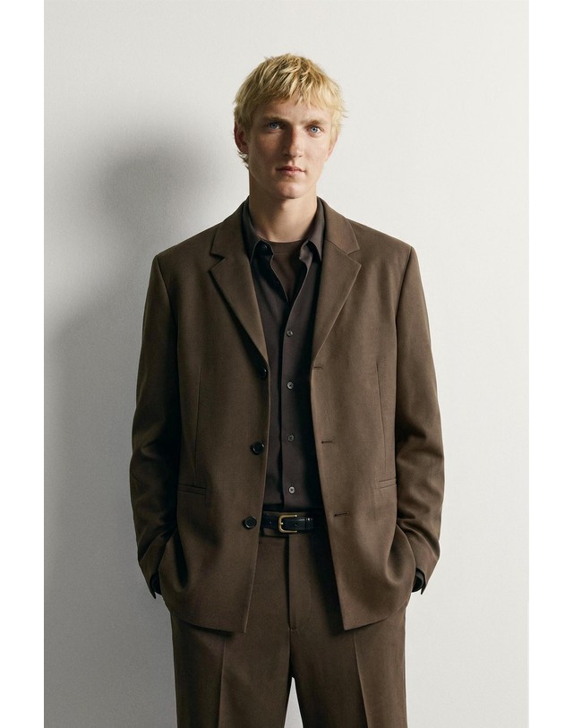 자라 자라 릴렉스핏 수트 블레이저 4681/644/962 DARK KHAKI 카키 착용컷
