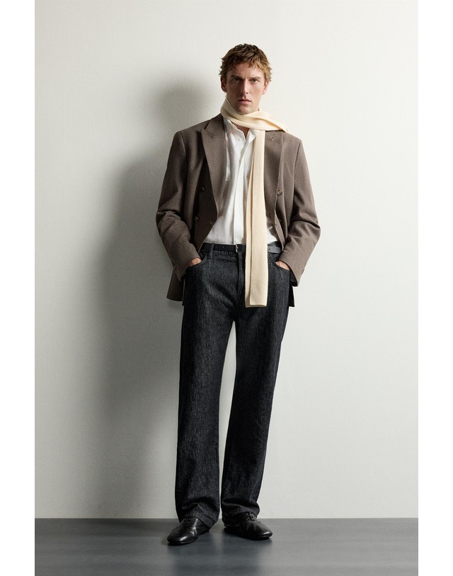 자라 자라 하운드투스 더블 블레이저 4683/667/700 BROWN 브라운 착용컷