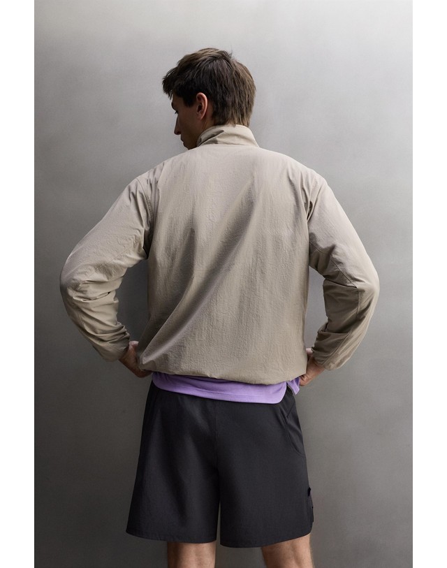 자라 자라 플리스 안감 테크니컬 집업 자켓 3121/300/756 MID-CAMEL 카멜 착용컷