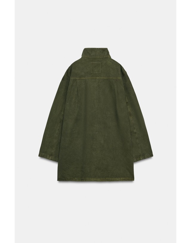 자라 자라 하이넥 멀티포켓 오버핏 자켓 3216/270/507 DARK KHAKI 카키 착용컷