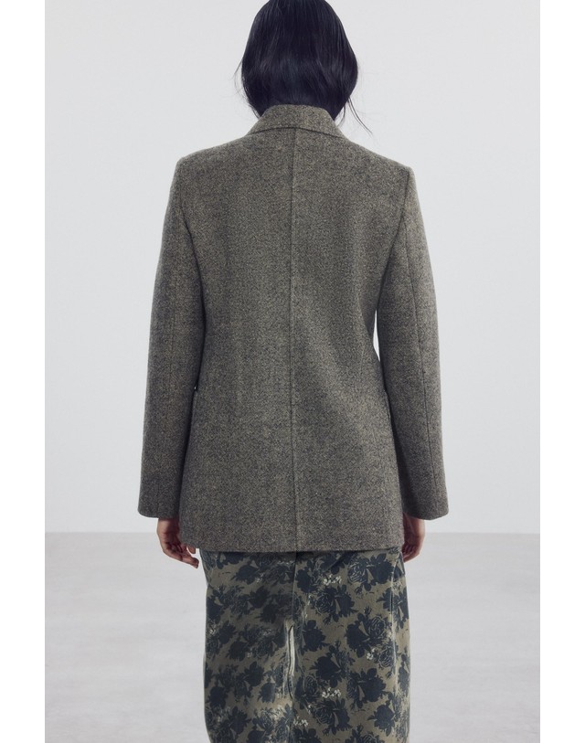 자라 자라 울 혼방 테일러드 재킷 7101/886/720 BEIGE MARL 베이지 착용컷