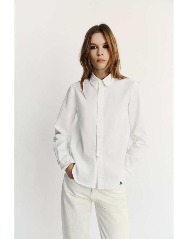 자라 자라 순면 레귤러핏 긴팔 셔츠 4391/260/250 WHITE 화이트 착용컷