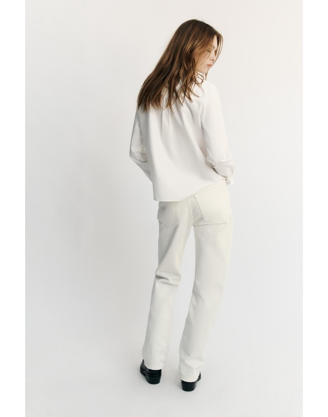 자라 자라 순면 레귤러핏 긴팔 셔츠 4391/260/250 WHITE 화이트 착용컷