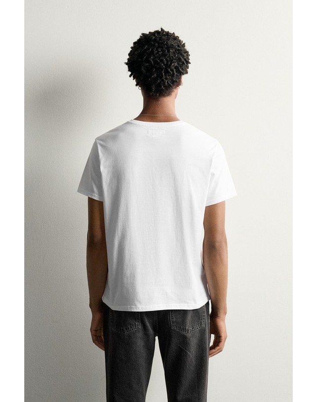 자라 자라 슬림핏 브이넥 반팔 티셔츠 0722/339/250 WHITE 화이트 착용컷