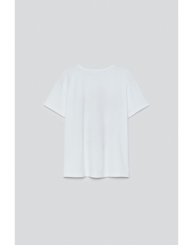 자라 자라 메이즈 프린트 반팔 티셔츠 6085/004/061 WHITE / RED 화이트 착용컷