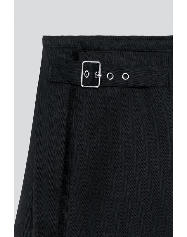 자라 자라 헤링본 울 혼방 킬트 스커트 3692/904/800 BLACK 블랙 착용컷