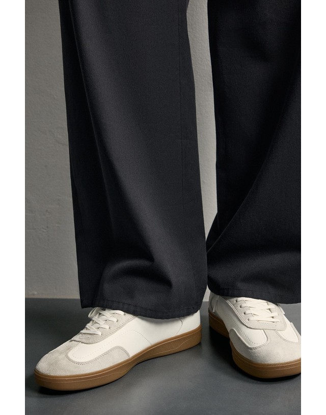 자라 자라 레트로 콤비 로우탑 스니커즈 2294/820/001 WHITE 화이트 착용컷